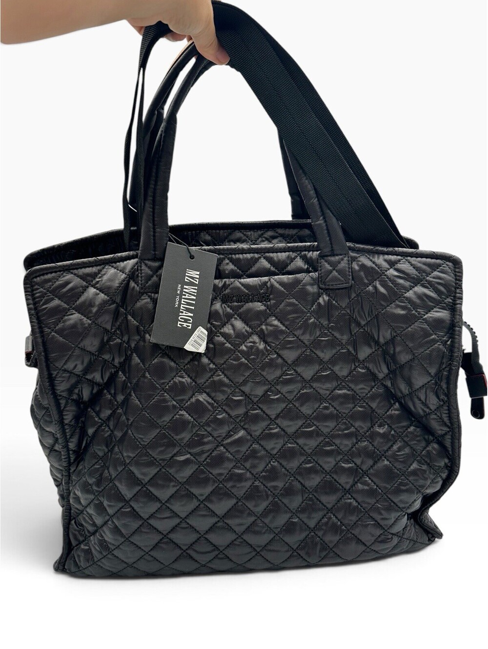 Mz Wallace Black Metro Box Tote  Large With Dust Bag